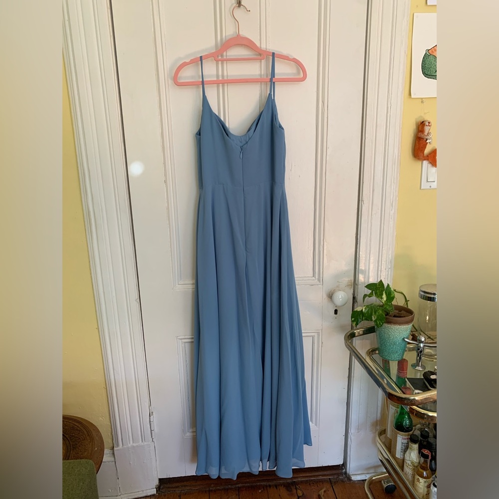 blue bridesmaid / wedding guest dress